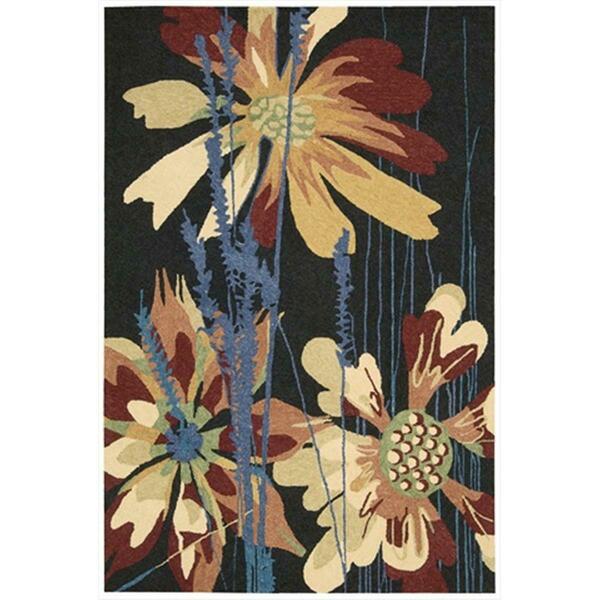 Nourison South Beach Area Rug Collection Blk 5 Ft X7 Ft 6 In. Rectangle 99446172167